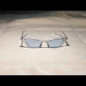 Blue transparent retro sunglasses!